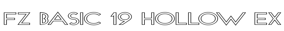 FZ BASIC 19 HOLLOW EX Font Image