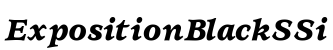 ExpositionBlackSSi Font Image