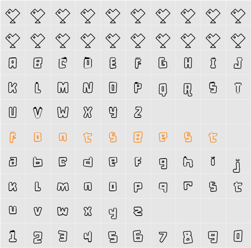d puntillas A Lace Character Map