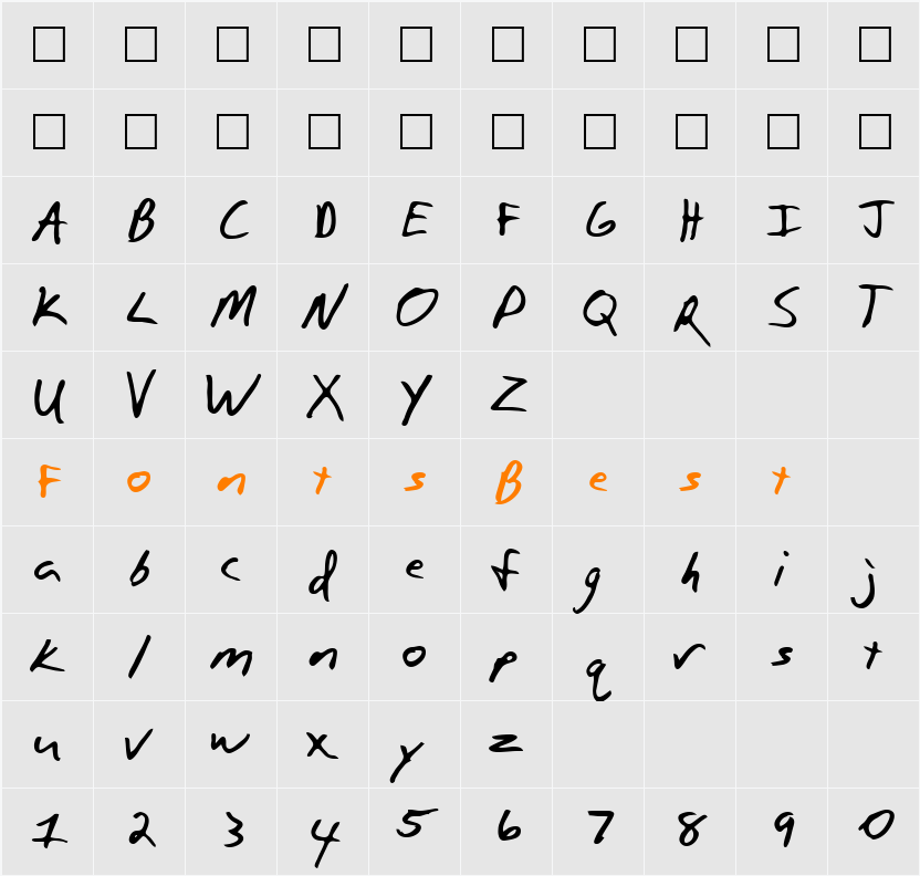 Paulson Character Map