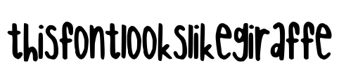 thisfontlookslikegiraffe