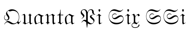 Quanta Pi Six SSi Font Image