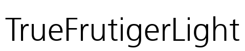 TrueFrutigerLight Font Image