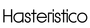 Hasteristico Font Image