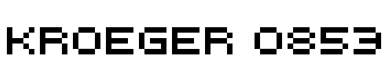 kroeger 0853 Font Image