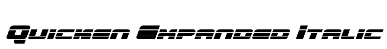 Quicken Expanded Italic Font Image