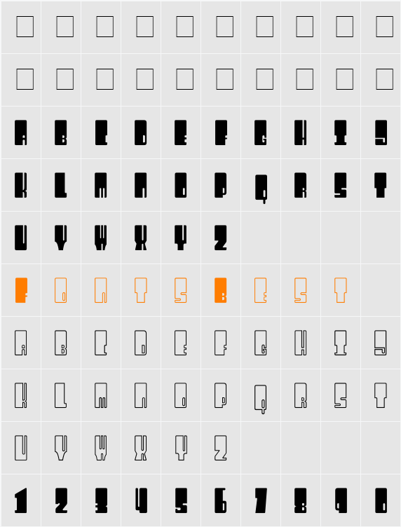 Kingthings Wrecktangle Character Map