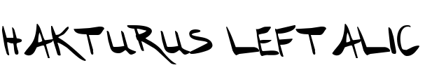 Hakturus Leftalic Font Image