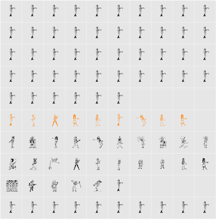 26WOMAN Character Map