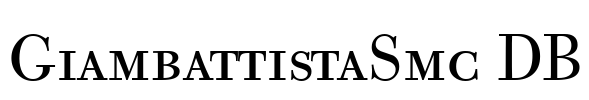 GiambattistaSmc DB Font Image