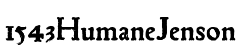 1543HumaneJenson Font Image