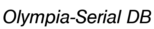 Olympia-Serial DB Font Image