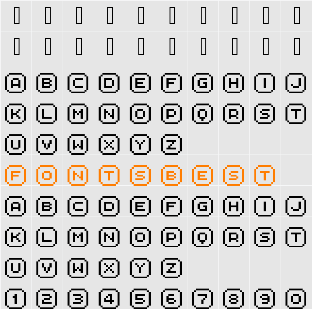 FFF Interface05 Character Map
