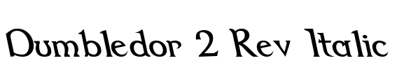 Dumbledor 2 Rev Italic Font Image