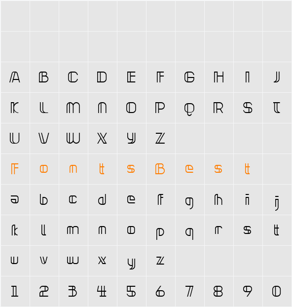 Neonclipper Character Map