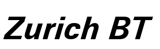 Zurich BT Font Image