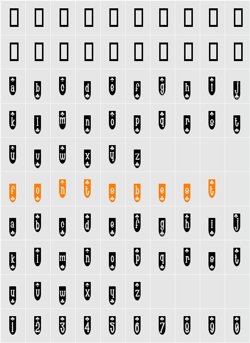Populuxe Character Map