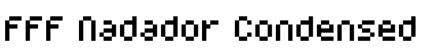 FFF Nadador Condensed Font Image