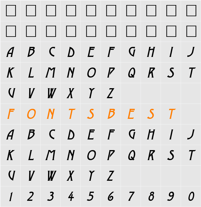 DustineSolid Character Map