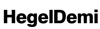 HegelDemi Font Image