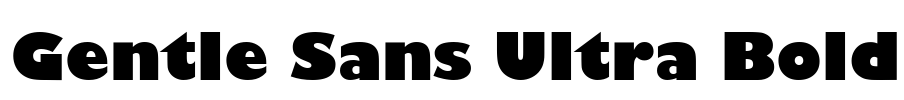 Gentle Sans Ultra Bold
