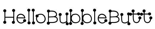 HelloBubbleButt Font Image