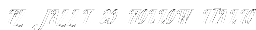 FZ JAZZY 23 HOLLOW ITALIC Font Image