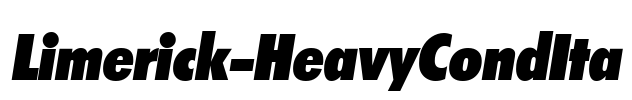 Limerick-HeavyCondIta Font Image