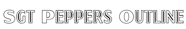 Sgt Peppers Outline Font Image