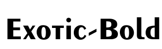 Exotic-Bold Font Image
