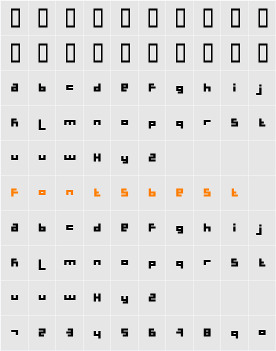 Schleepy Character Map