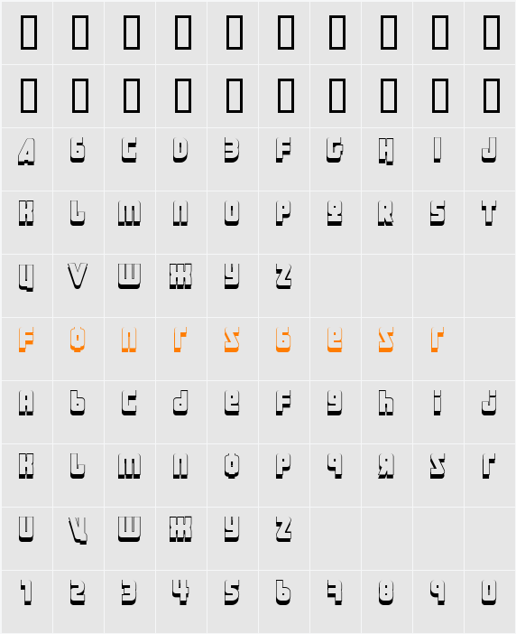 URAL 3d Character Map