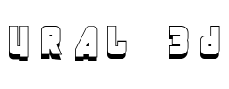 URAL 3d Font Image
