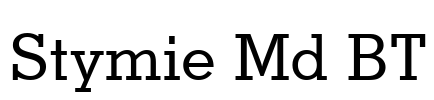 Stymie Md BT Font Image