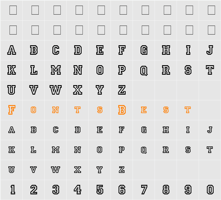 Letterman Character Map