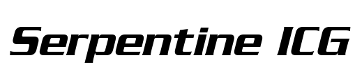 Serpentine ICG Font Image