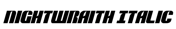 Nightwraith Italic Font Image