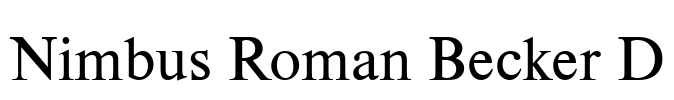 Nimbus Roman Becker D