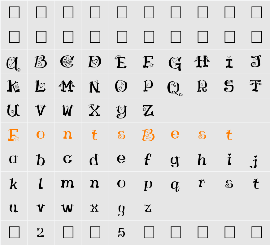 Virgin Character Map