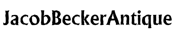 JacobBeckerAntique Font Image
