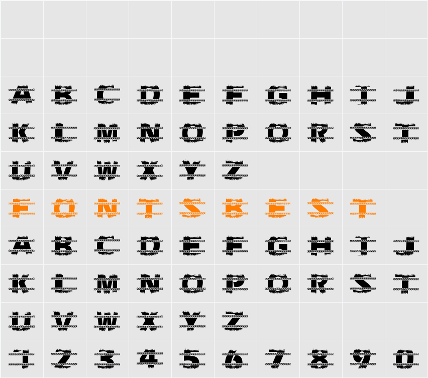 Trackers Character Map