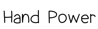 Hand Power Font Image