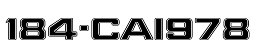 184-CAI978 Font Image