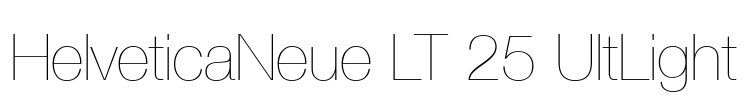 HelveticaNeue LT 25 UltLight