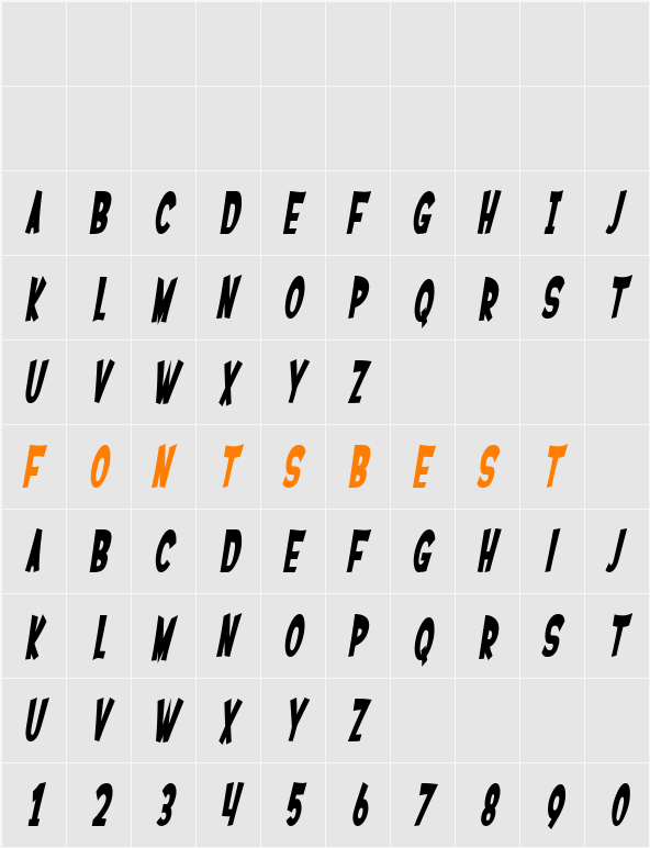 SF Ferretopia Character Map