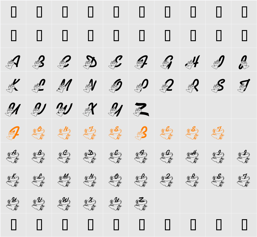 LMS He Filled Both Stockings Character Map