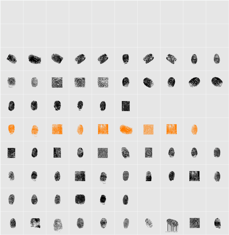 finger print tfb Character Map
