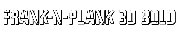 Frank-n-Plank 3D Bold Font Image