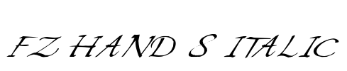 FZ HAND 8 ITALIC Font Image