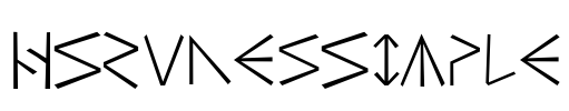 HSRunesSimple Font Image